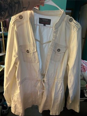 torrid Cream Utility Drawstring Jacket